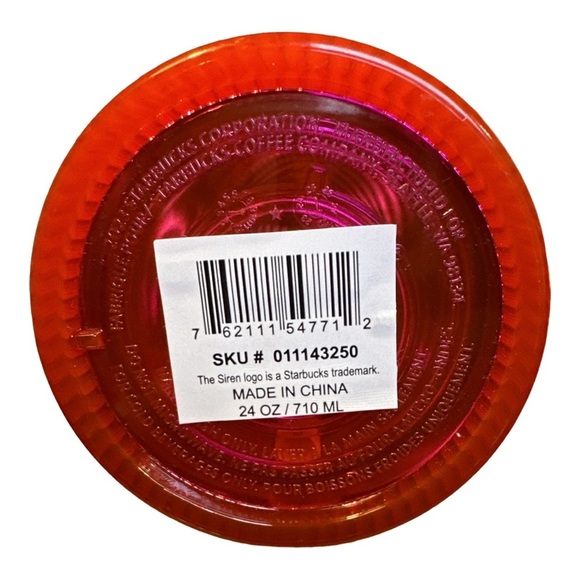 Starbucks Summer 2023 Pleated Magenta 24oz Cold Cup Pink Tumbler NWT - Picture 4 of 4